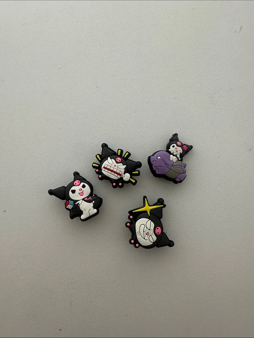 Sanrio Kuromi Black Pink Purple Charms Set of 4